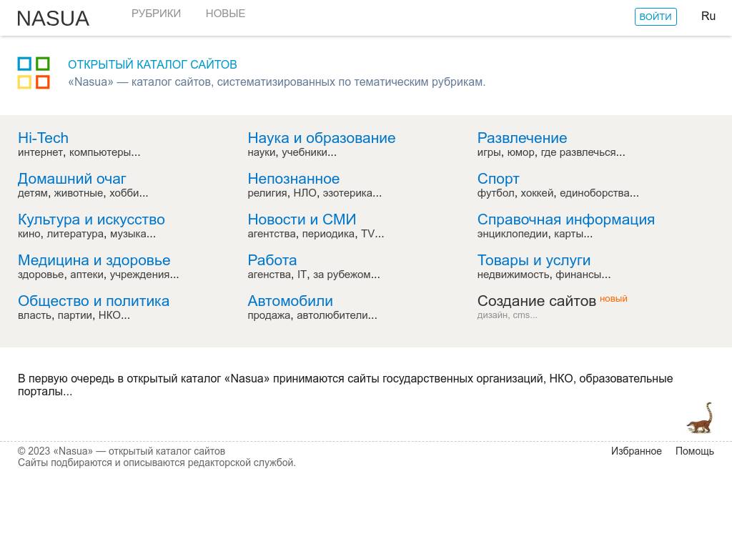 Каталог сайтов